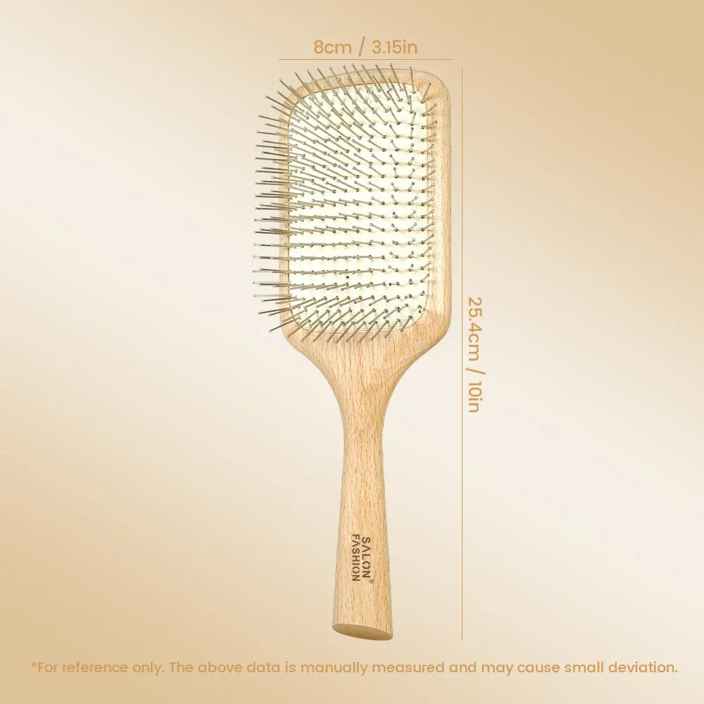 Wooden Air Cushion Massage Comb – Anti-Static Hair Care