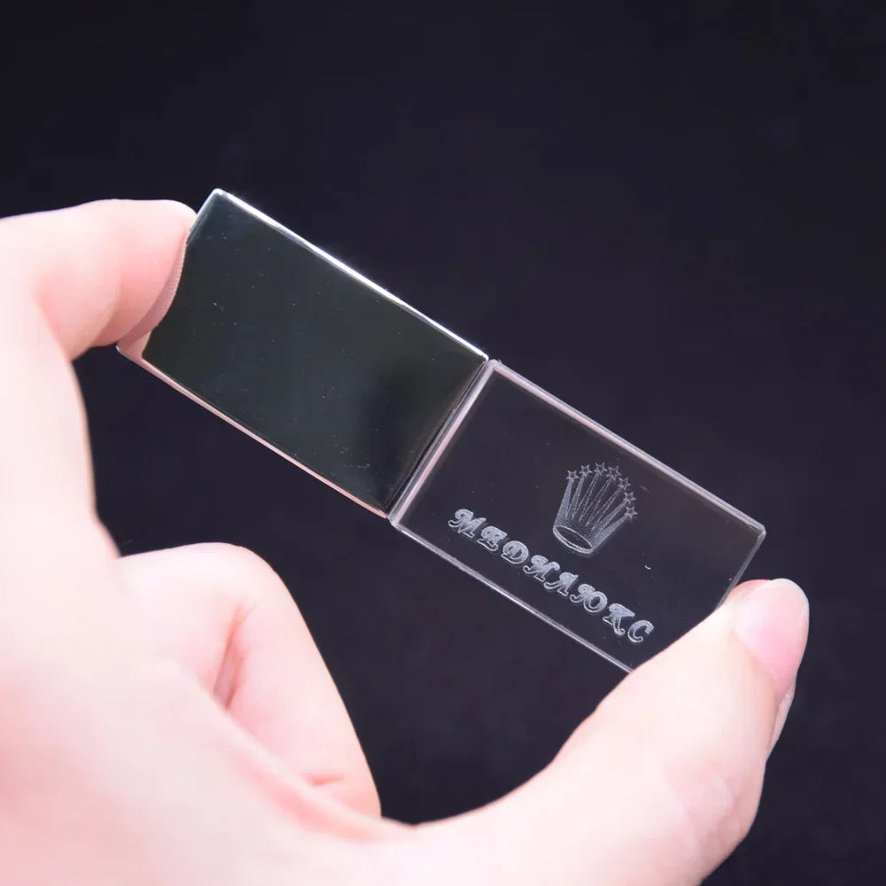 10-Pack Crystal USB 2.0 Flash Drives | Custom Logo 4–128GB USB Flash Drive PRIMED