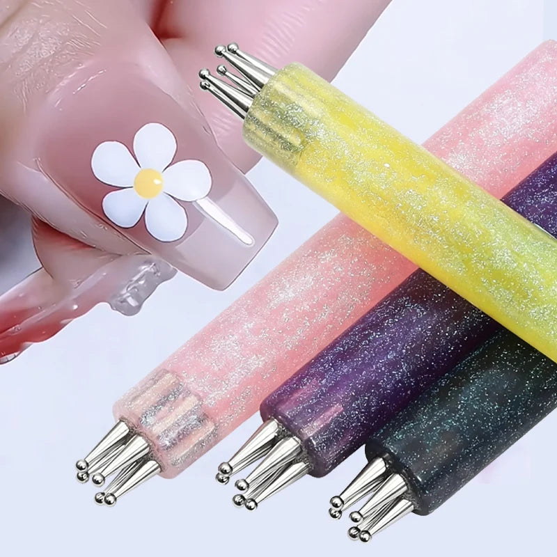 5-Petal Nail Art Dotting Tool | DIY Flower Manicure Pen Nail Art Dotting Tool PRIMED
