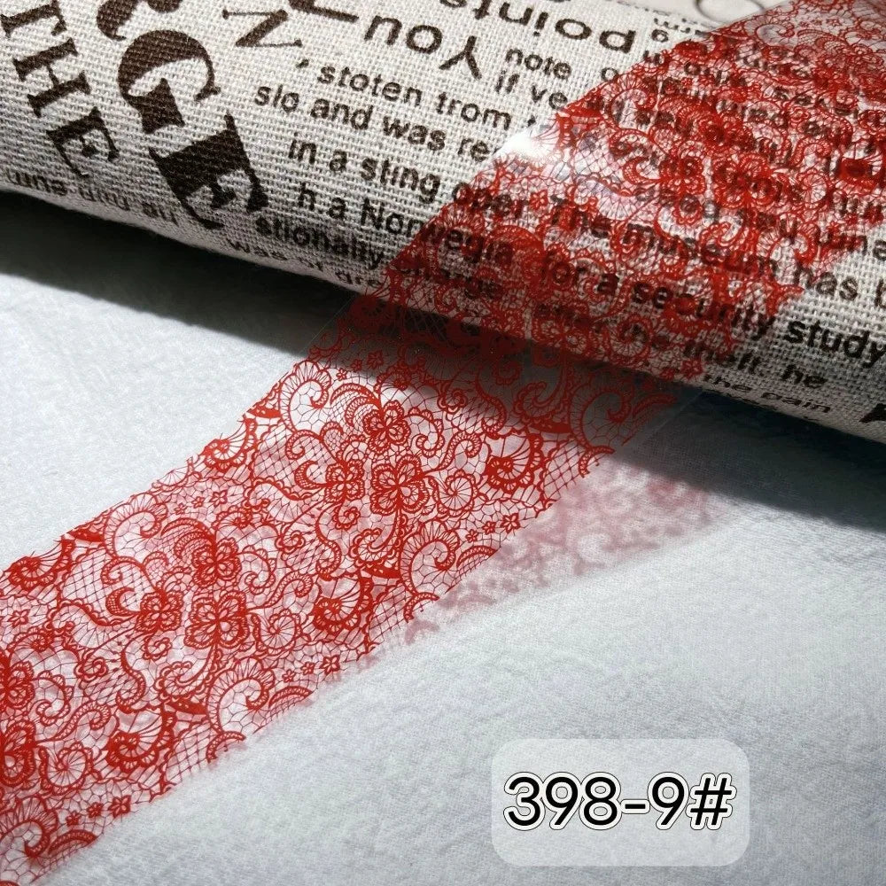 Nail Foil Transfer Stickers – Lace, Leopard & Stripe Designs