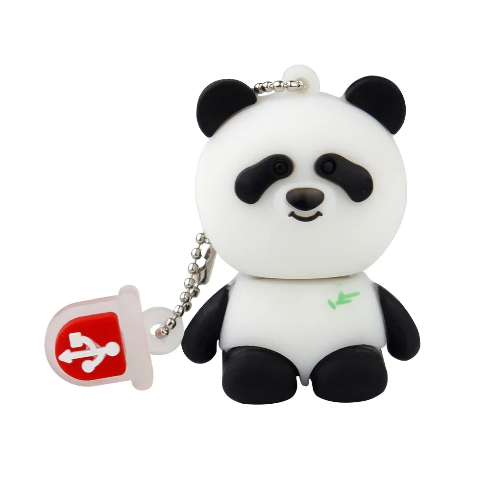 Panda USB 2.0 Flash Drive with Keychain – Kids Gift 4–64GB USB Flash Drive PRIMED 4GB With Key Chain -D