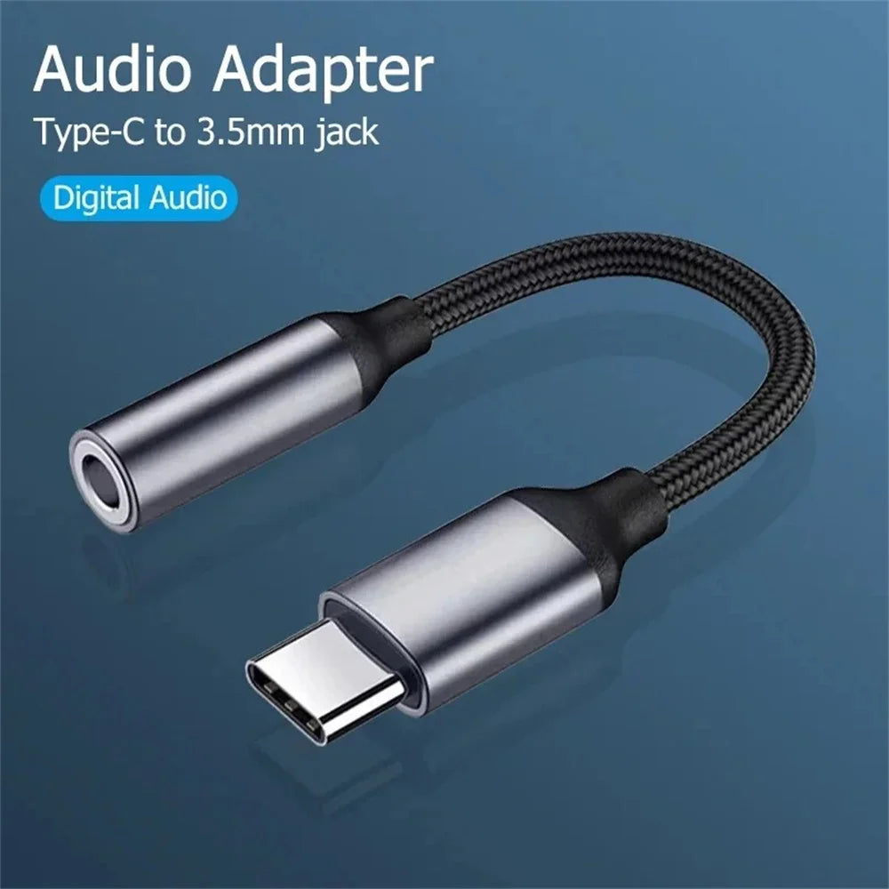 USB-C to 3.5mm Audio Adapter – iPhone 15, Samsung, Huawei Audio Jack Adapter PRIMED Black