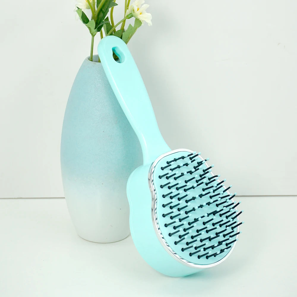 Self-Cleaning Cushion Hairbrush – Anti-Static Detangling Detangling Hairbrush PRIMED