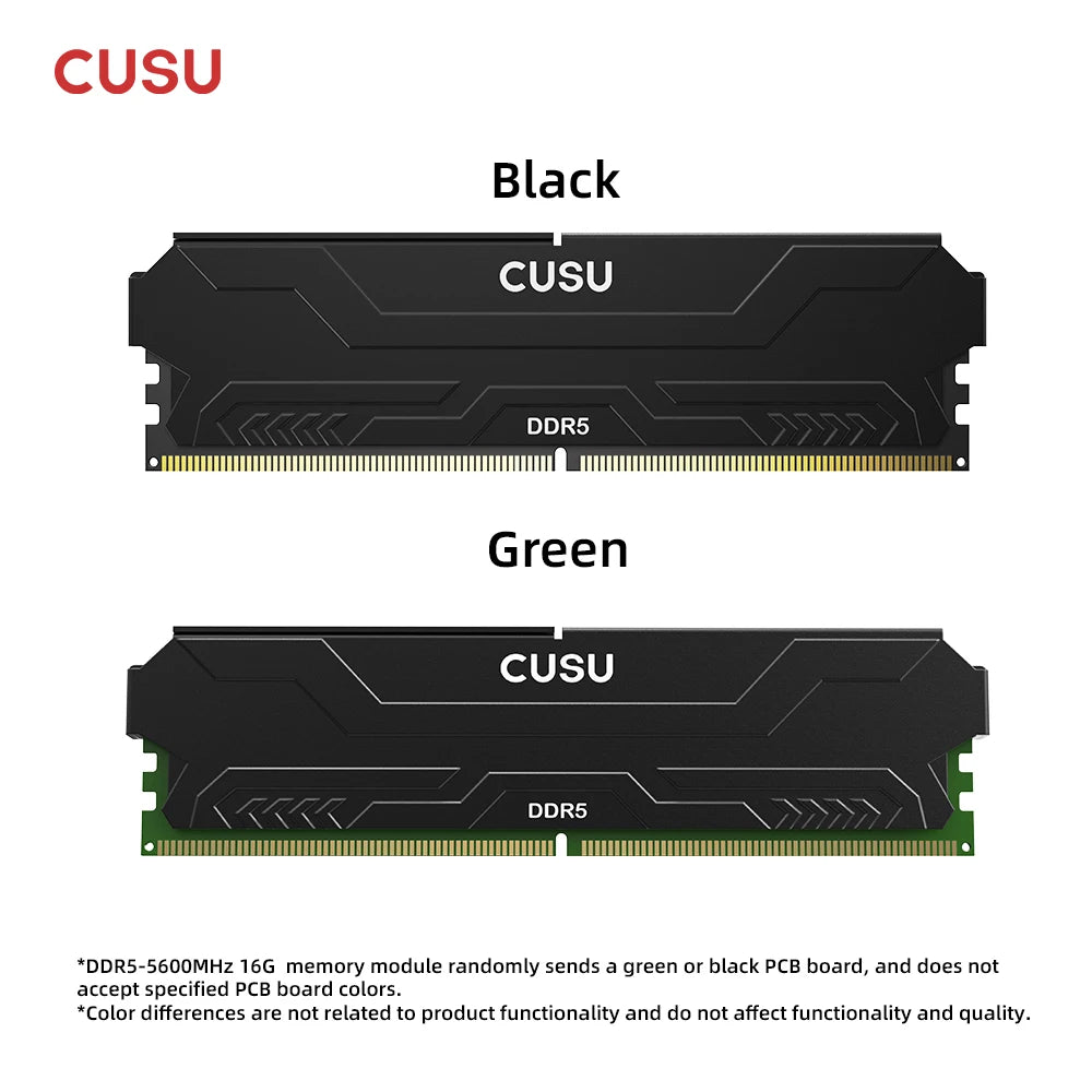 CUSU DDR5 RAM 4800/5600/6000MHz 16GB 32GB Desktop UDIMM DDR5 Desktop RAM PRIMED