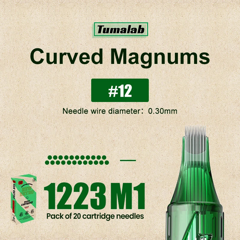 TUMAlab Tattoo Cartridge Needles 20PCS – Stainless Steel