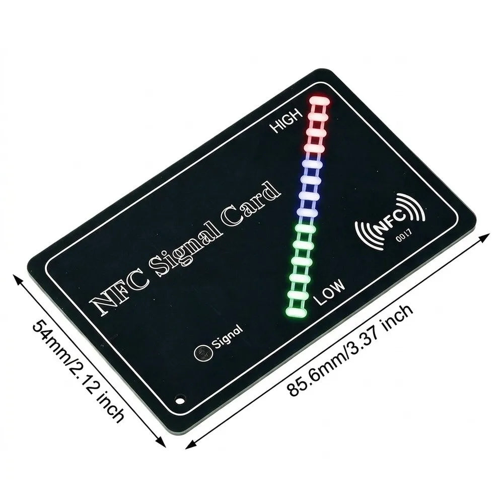 NFC Signal Test Card 13.56MHz – 14-Level Tri-Color LED NFC Signal Tester PRIMED