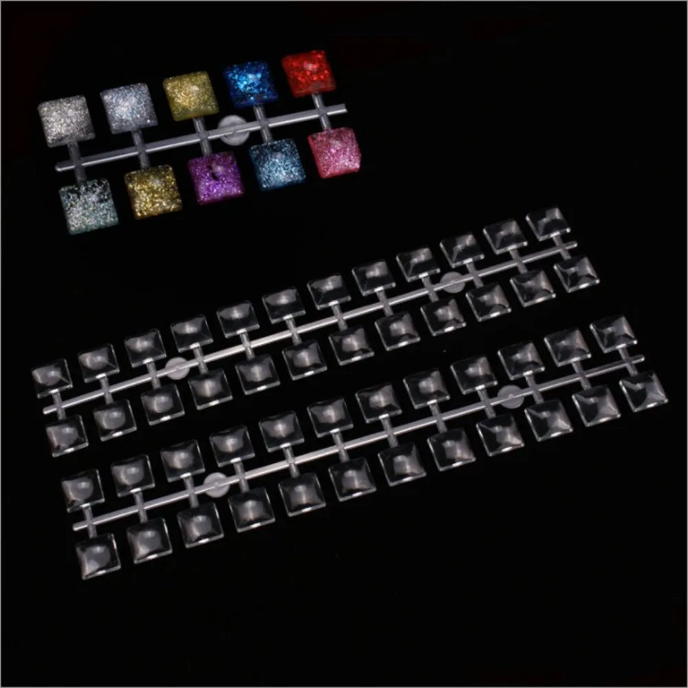 120-Pc Clear Nail Tips Set – DIY Color Chart Display Nail Tips Set PRIMED 05