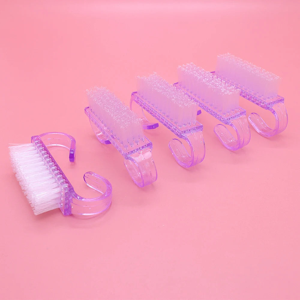 U-Shaped Mini Nail Cleaning Brush – Soft Bristle Manicure Tool