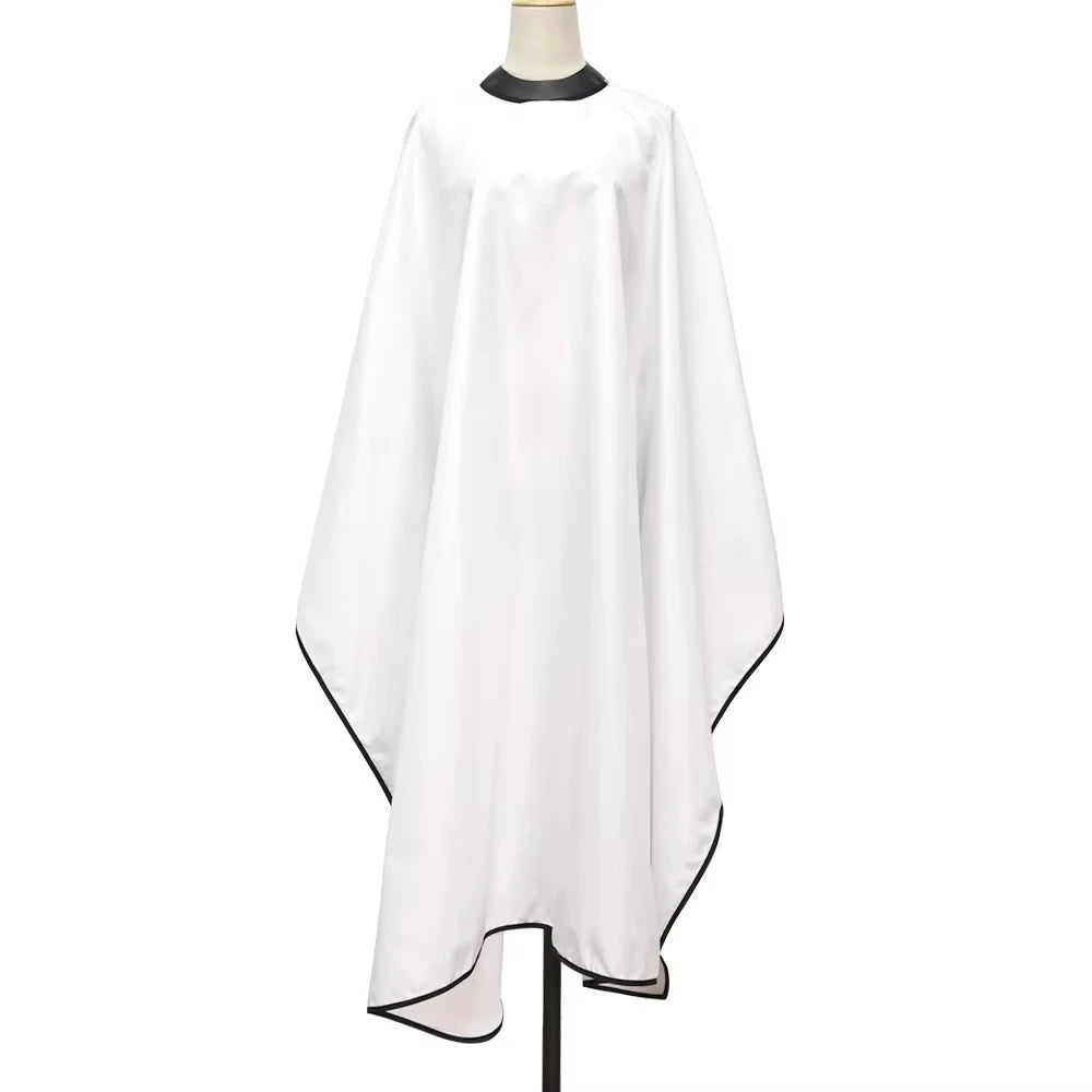 Silicone Hair Cutting Cape – Waterproof Barbershop Collar Apron Hair Cutting Cape PRIMED WHITE