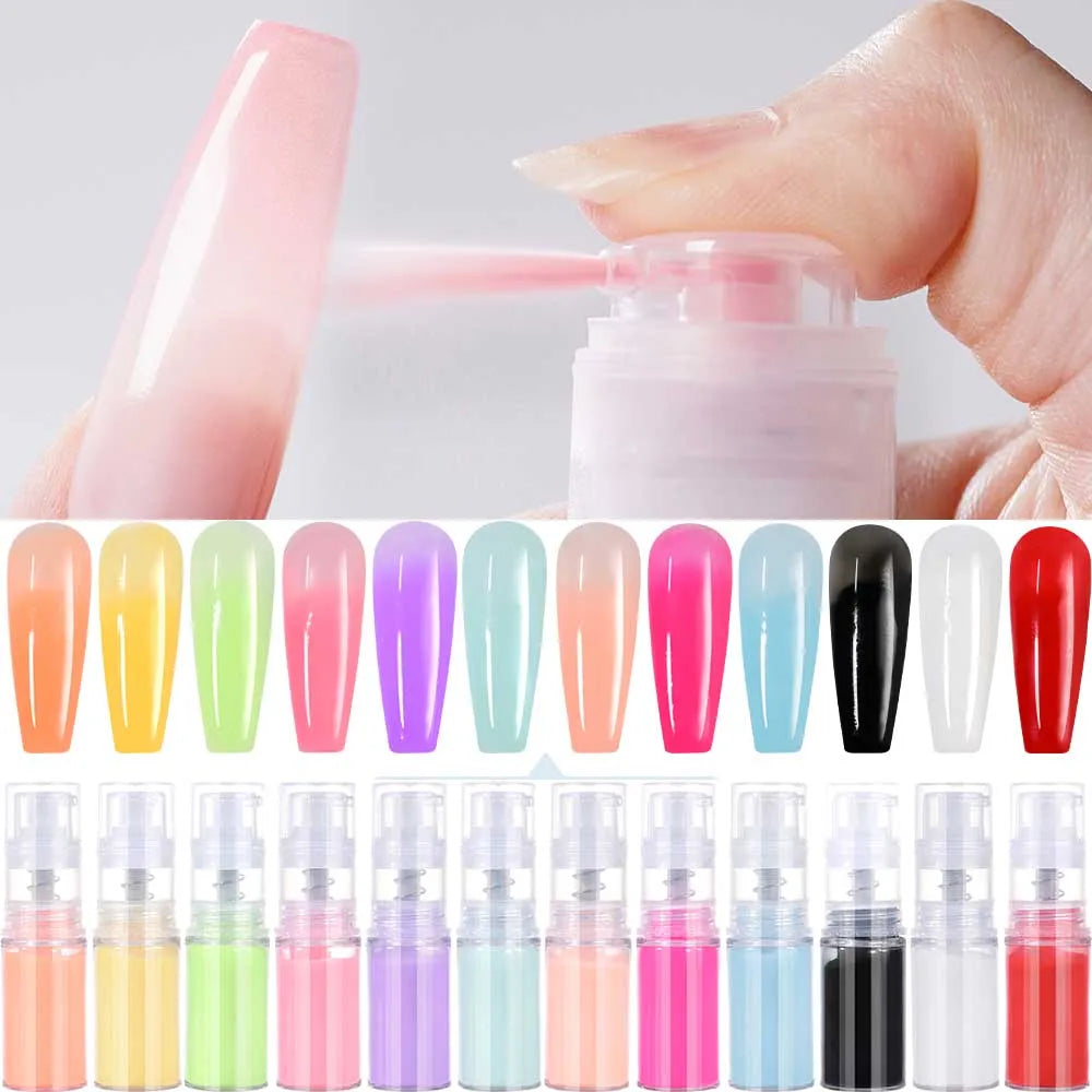 MAFANAILS 12-Color Ombre Spray Nail Glitter Powder 10g