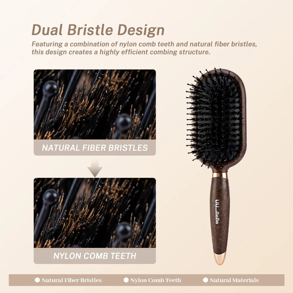 Vintage Coffee Air-Cushion Massage Hair Brush | Detangling