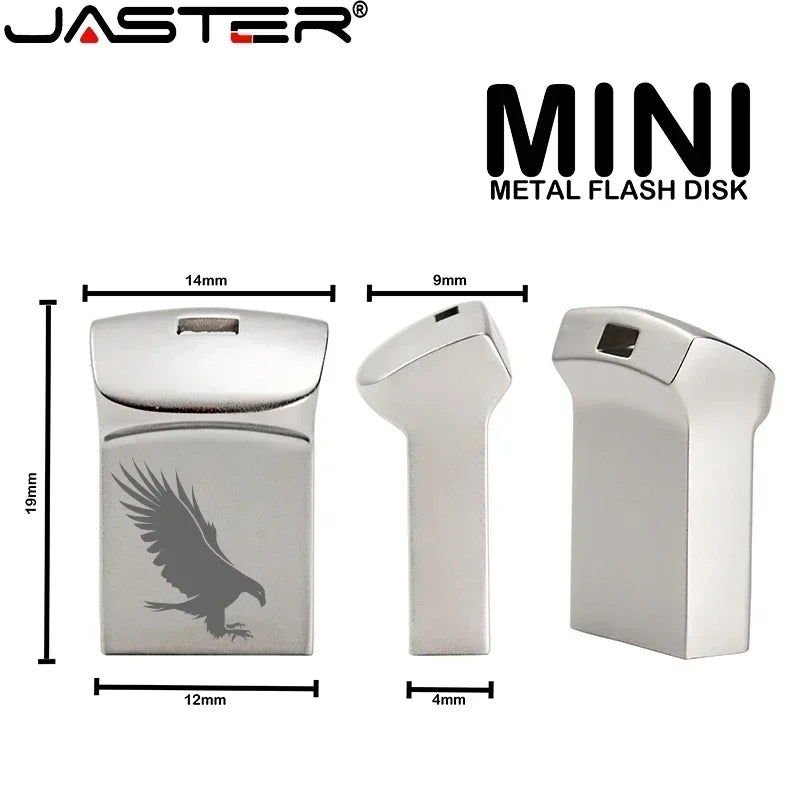 JASTER Mini Metal USB Flash Drive 32GB 64GB | Waterproof USB Flash Drive PRIMED