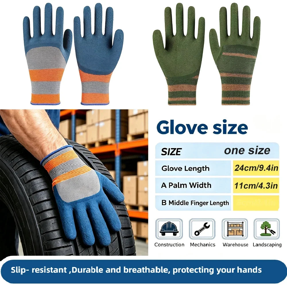 Thorn-Proof Gardening Gloves 10 Pairs | Nitrile Coated Work Gloves Gardening Work Gloves PRIMED
