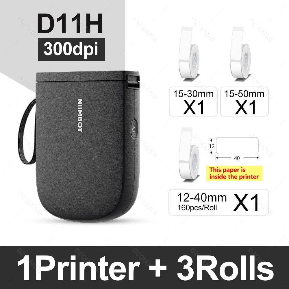 Niimbot D11H 300DPI Bluetooth Portable Thermal Label Printer