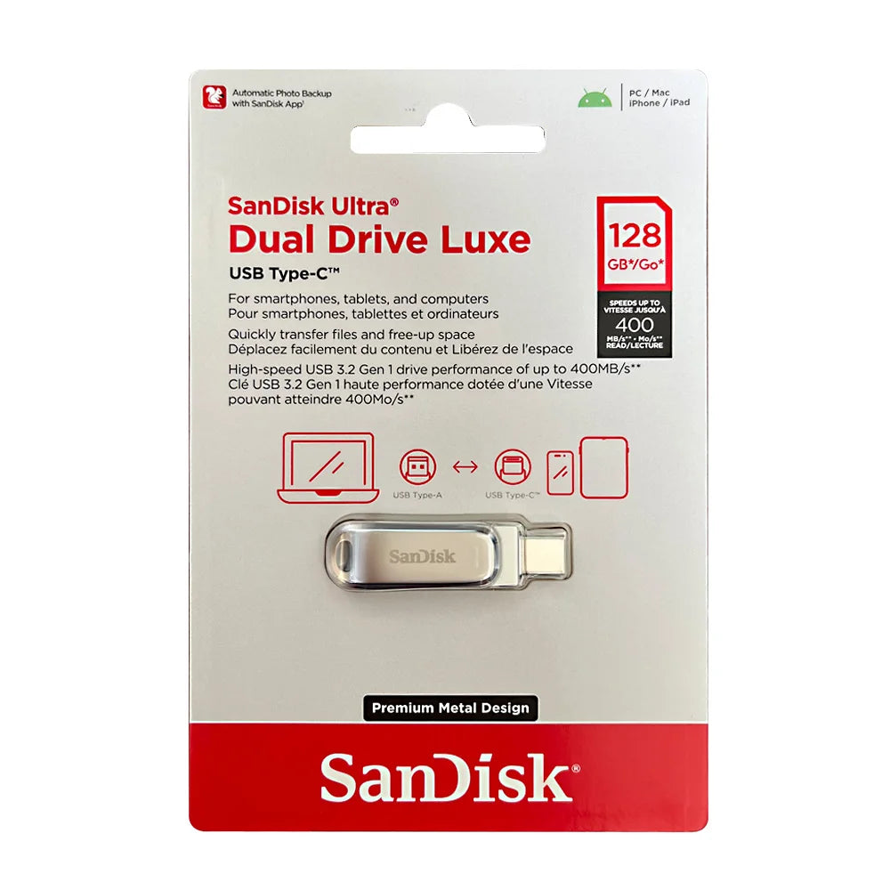 SanDisk Ultra Dual Drive Luxe USB 3.2 Type-C Flash Drive SDDDC4 USB Flash Drive PRIMED