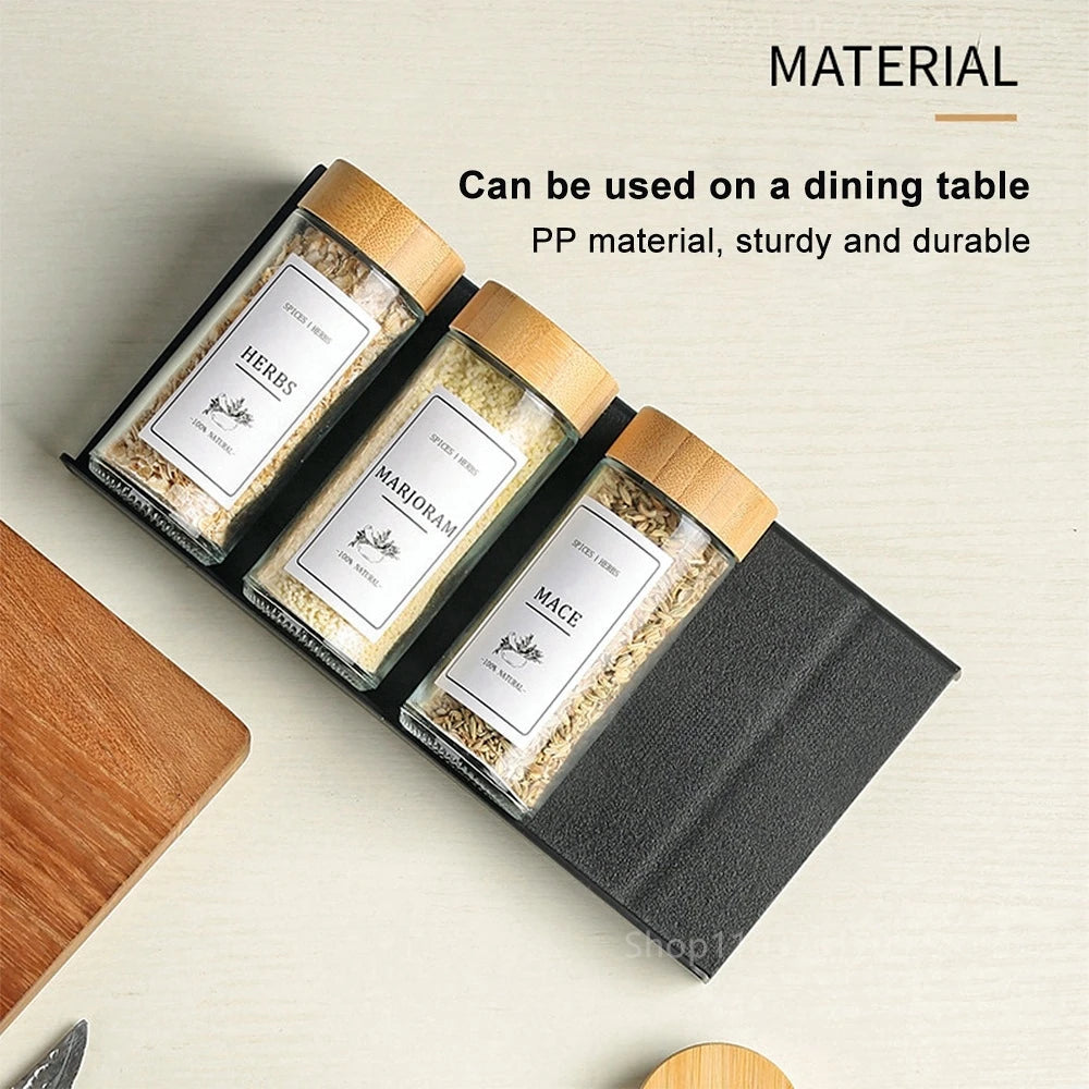 4-Layer Adjustable Spice Drawer Organizer – 16-Jar Rack Set Spice Drawer Organizer PRIMED