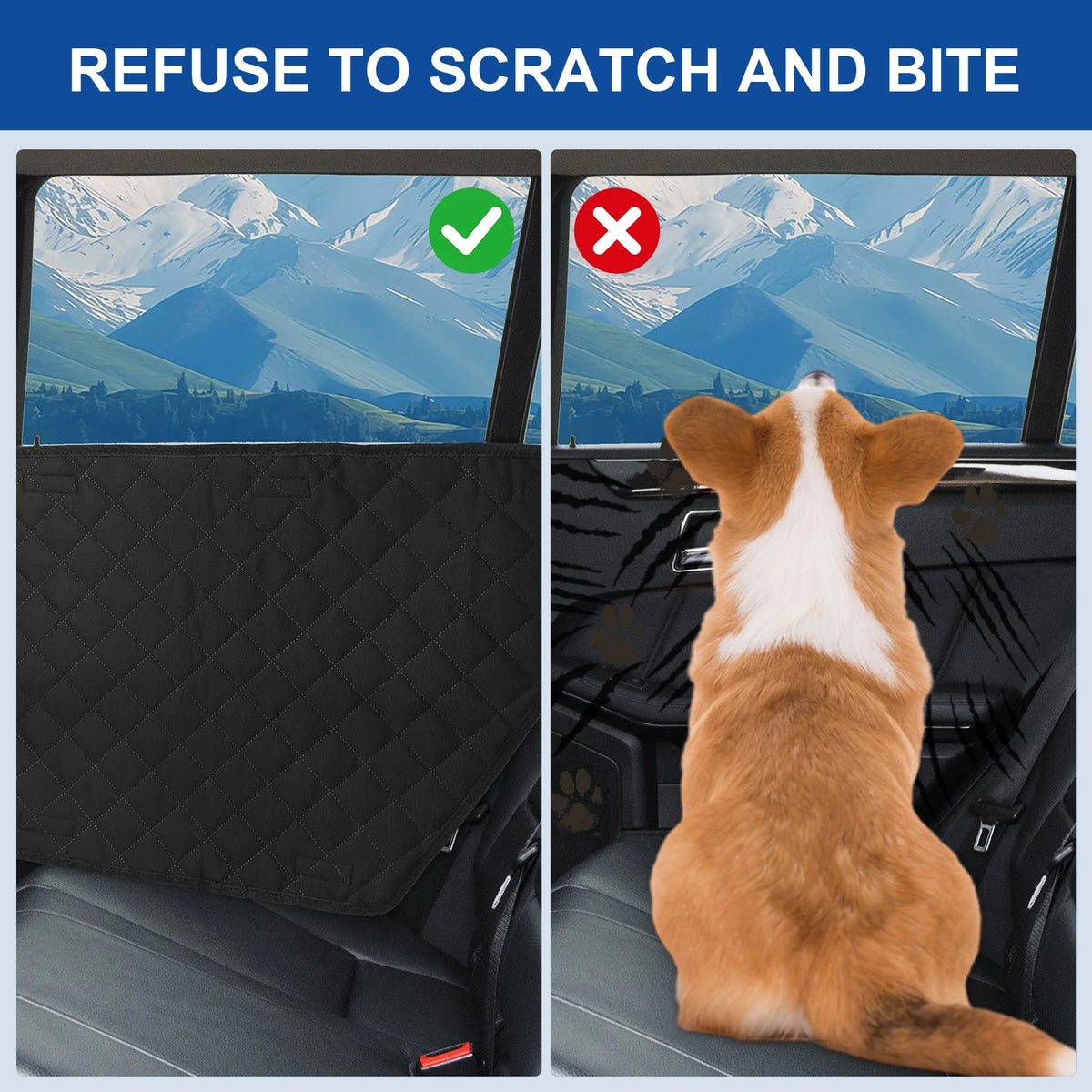 2-Pack Waterproof Pet Car Door Cover – Anti-Scratch Protector Pet Car Door Cover PRIMED