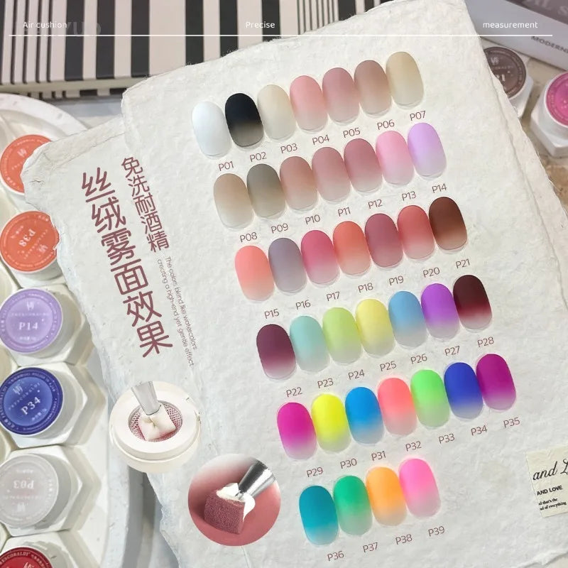 Air Cushion Patting Nail Gel – Gradient Ombre UV LED Polish Nail Art Gel PRIMED