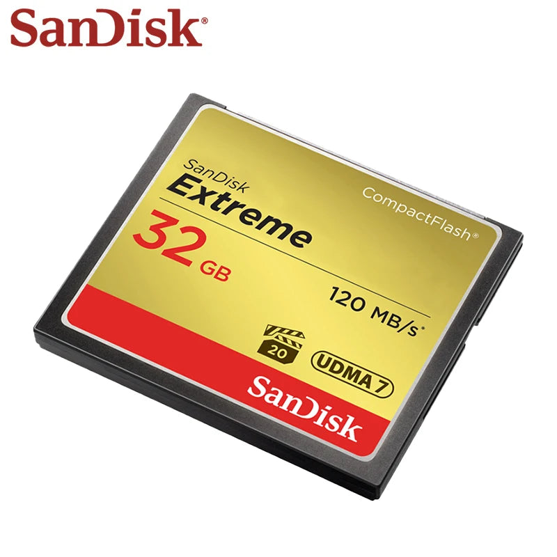 SanDisk Extreme CF Card 32/64/128GB UDMA-7 Up to 120MB/s CompactFlash Memory Card PRIMED