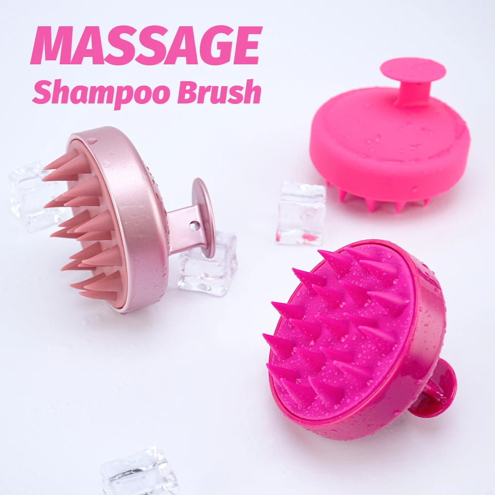 Silicone Scalp Massage Hair Washing Brush – Wet & Dry Scalp Massage Brush PRIMED