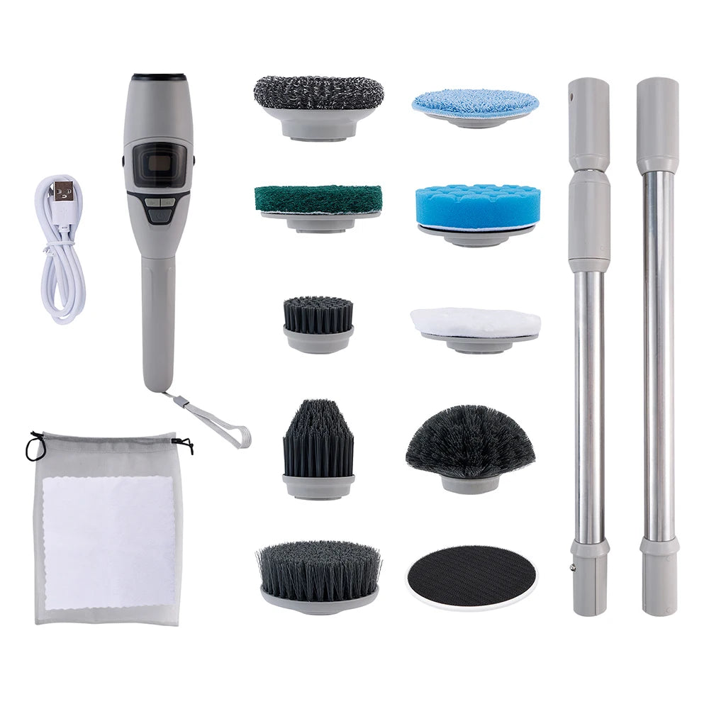 10-in-1 Electric Spin Scrubber | Wireless Cleaning Brush Kit