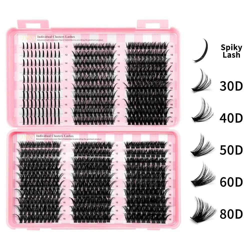 3D Faux Mink Wispy Cluster False Eyelashes 9–16mm V-Shape False Eyelashes PRIMED 30D-40D-50D-60D-80D