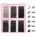 3D Faux Mink Wispy Cluster False Eyelashes 9–16mm V-Shape False Eyelashes PRIMED 30D-40D-50D-60D-80D