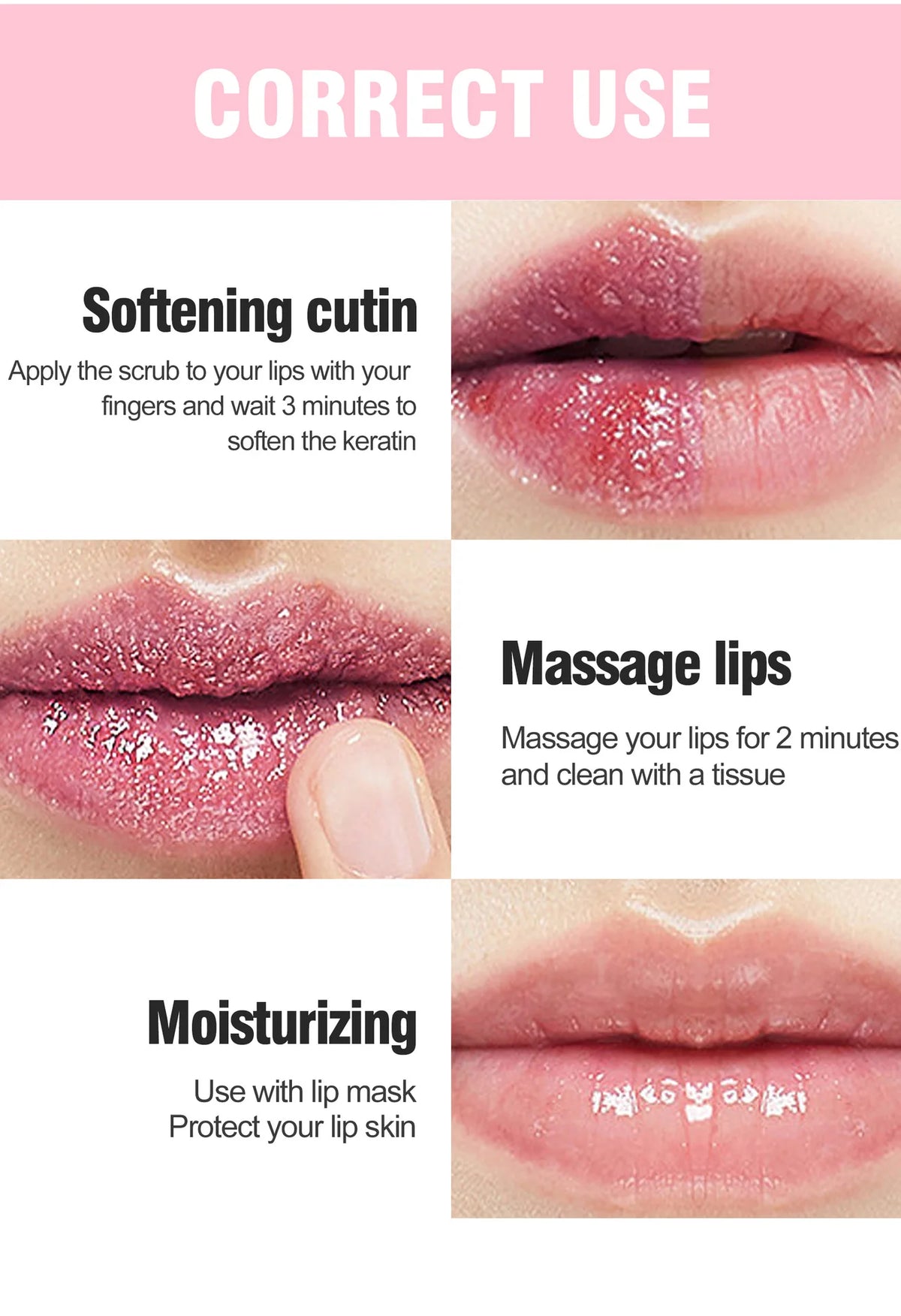 HANDAIYAN 2-in-1 Lip Scrub & Mask – Exfoliate & Hydrate Lips Lip Scrub & Mask PRIMED