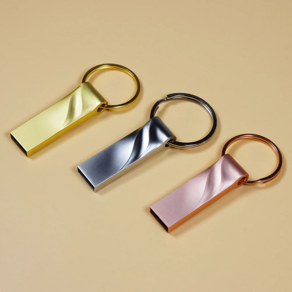 JASTER 128GB USB 3.0 Metal Flash Drive – Wave Keychain Design USB Flash Drive PRIMED