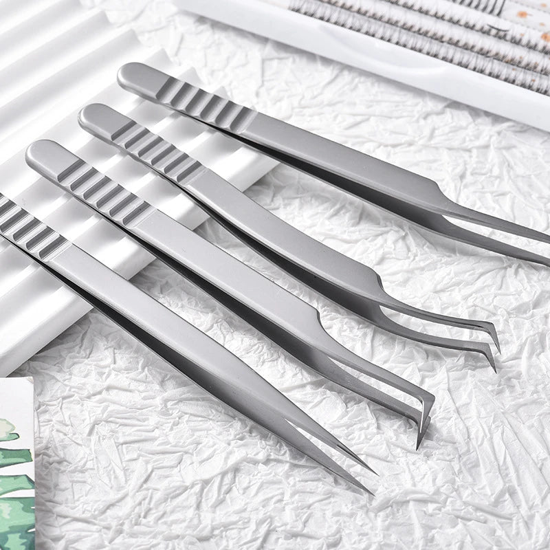Stainless Steel Eyelash Extension Tweezers | Volume Lash Tool