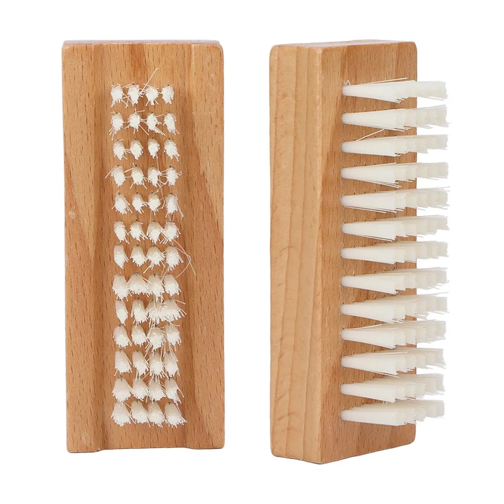 Wooden Double-Sided Nail & Cuticle Cleaning Brush – Beech