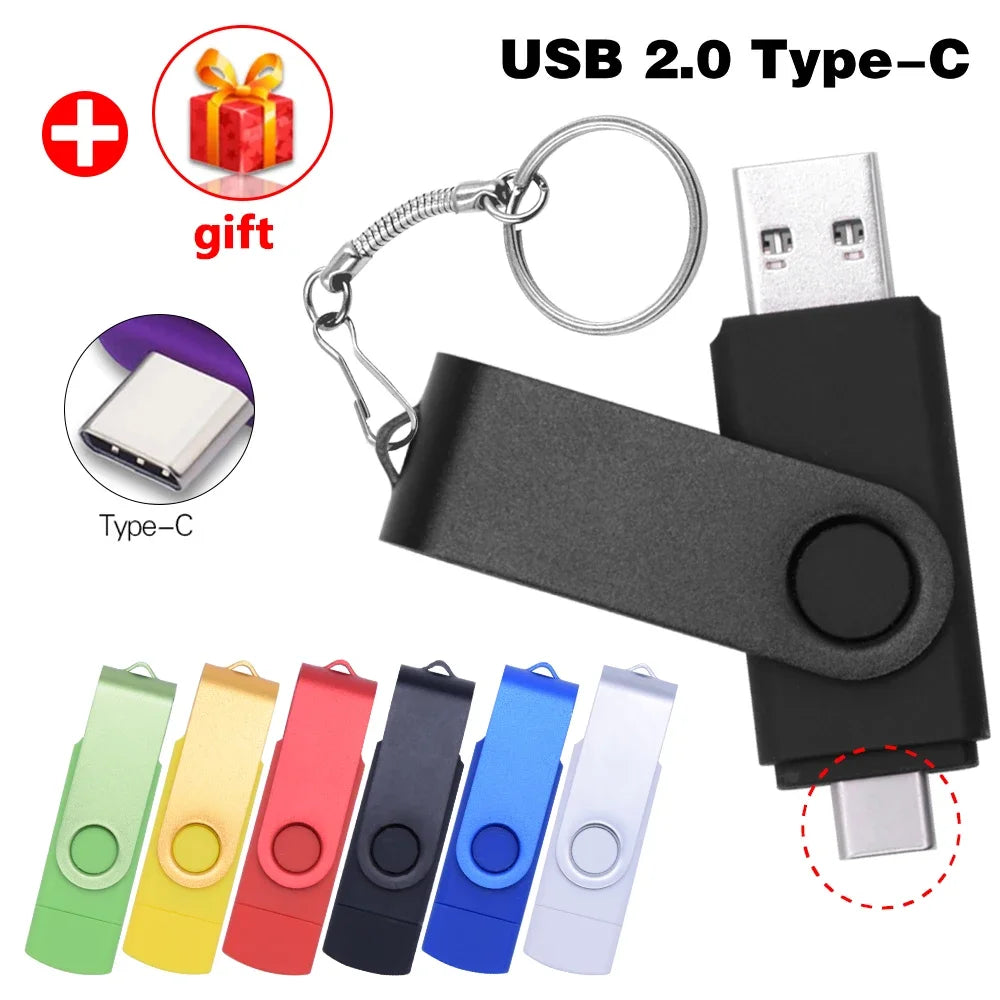 2-in-1 OTG USB Flash Drive + Type-C Adapter | 4GB–128GB USB Flash Drive PRIMED