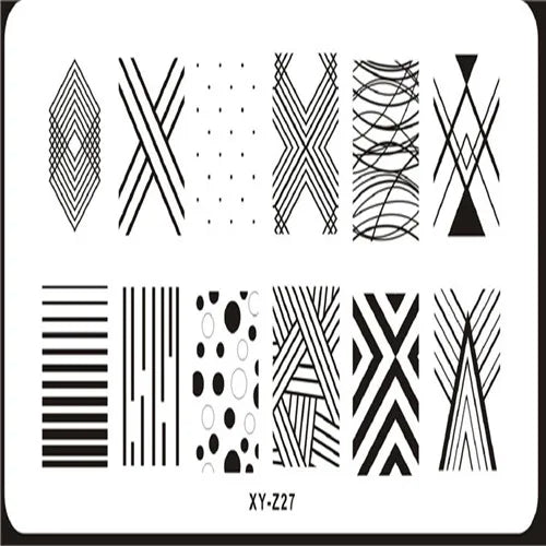 MAFANAILS Nail Art Stamping Plate – Multi-Design Stencil XY-Z Nail Stamping Plate PRIMED 27