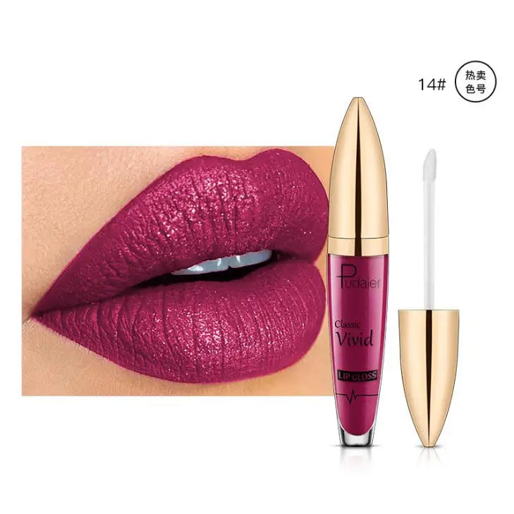 Pudaier 18-Color Matte Glitter Liquid Lipstick Set – Waterproof