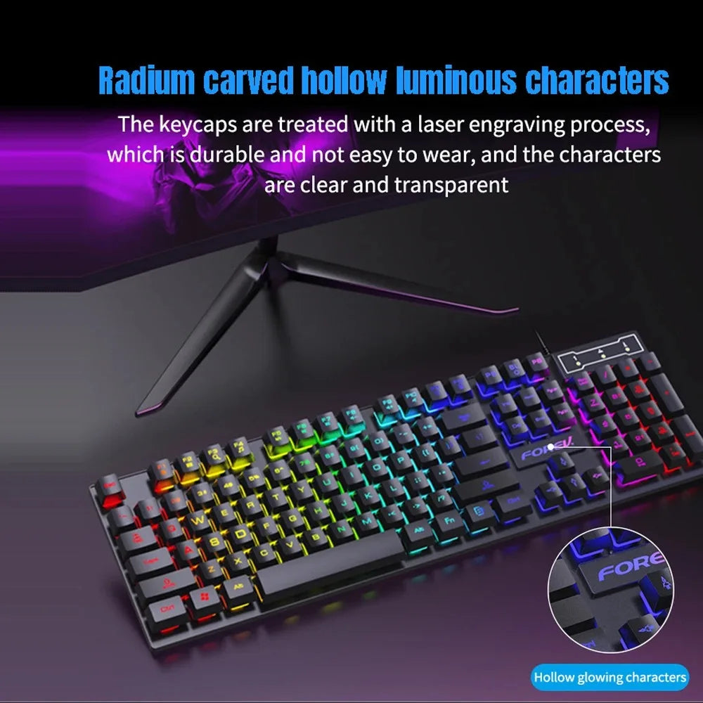 104-Key RGB Wired Mechanical Gaming Keyboard | USB Backlit Gaming Keyboard PRIMED