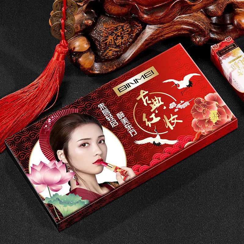 Chinese Style Lipstick Gift Set 6pcs – Moisturizing Red Lip Color Lipstick Gift Set PRIMED