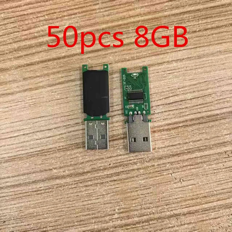 Metal USB 2.0 Flash Drive Custom Logo Bulk Pack | Exuanck USB Flash Drive PRIMED 8GB chips x 50pcs Other