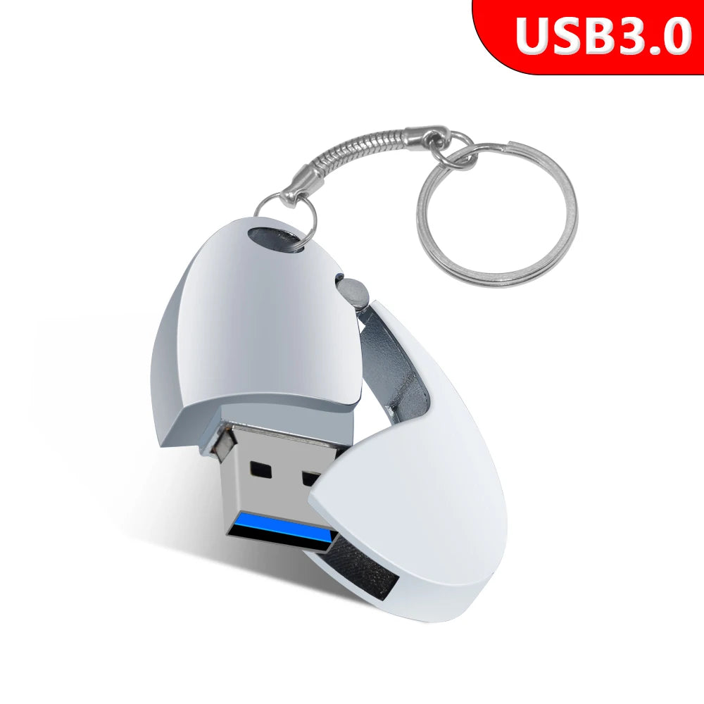 Rotating USB 3.0 Flash Drive 8GB–128GB with Key Chain USB Flash Drive PRIMED 32 GB Silver usb3.0 China Mainland