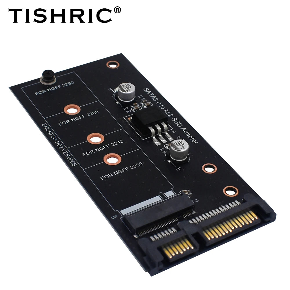TISHRIC M.2 NGFF to SATA 3.0 Adapter Card – Up to 6Gbps SSD Adapter Card PRIMED