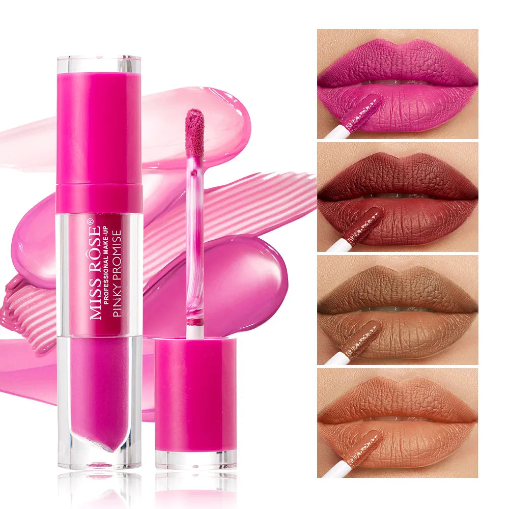 MISS ROSE Matte Liquid Lipstick – Waterproof Long-Lasting Lip Gloss Matte Liquid Lipstick PRIMED