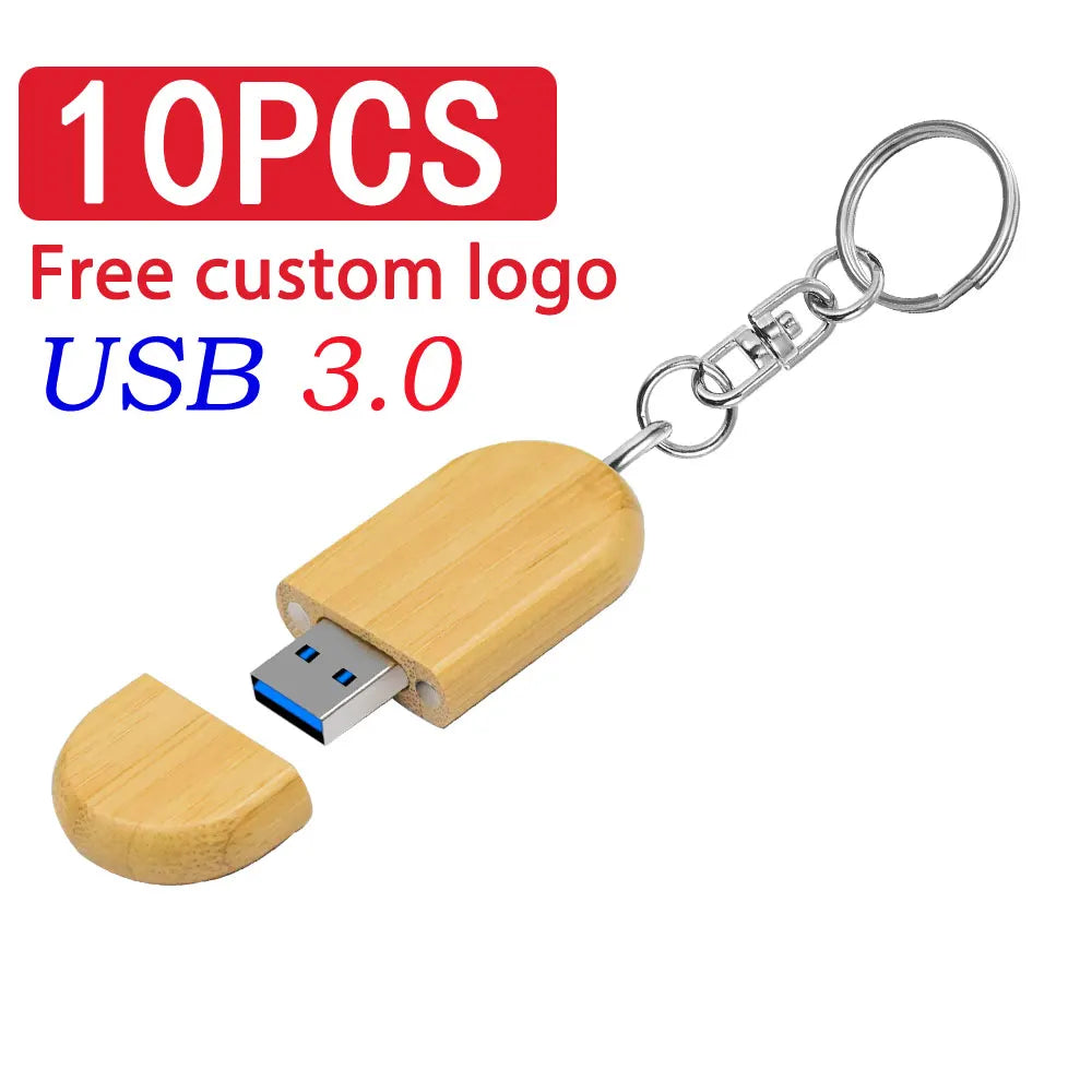 10-Pack Custom Logo Maple Wood USB 3.0 Flash Drives 8–128GB Wooden USB Flash Drive PRIMED 8 GB Carbon