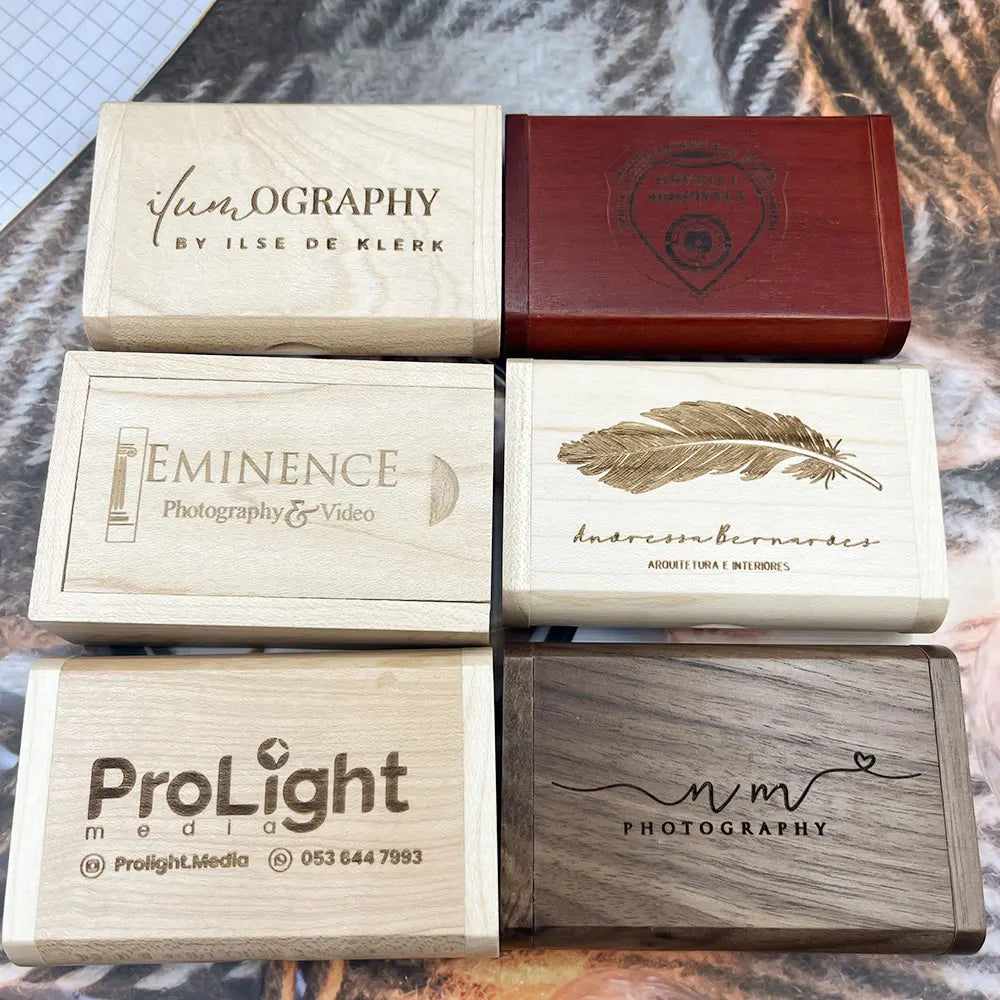 50-Pack Wooden USB Flash Drives 8–128GB | Free Custom Logo USB Flash Drive PRIMED