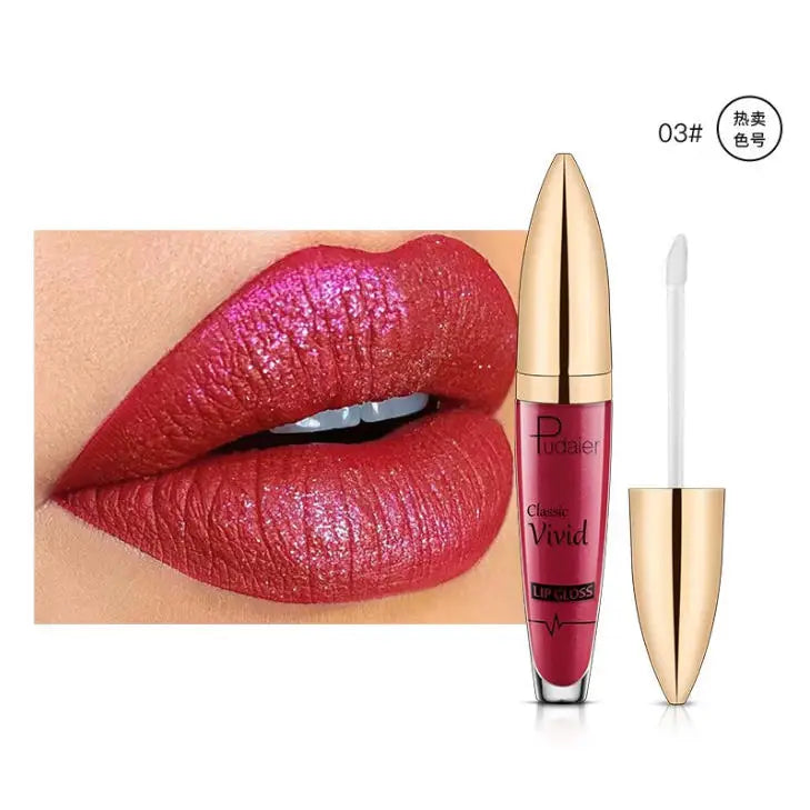 Pudaier 18-Color Matte Glitter Liquid Lipstick Set – Waterproof