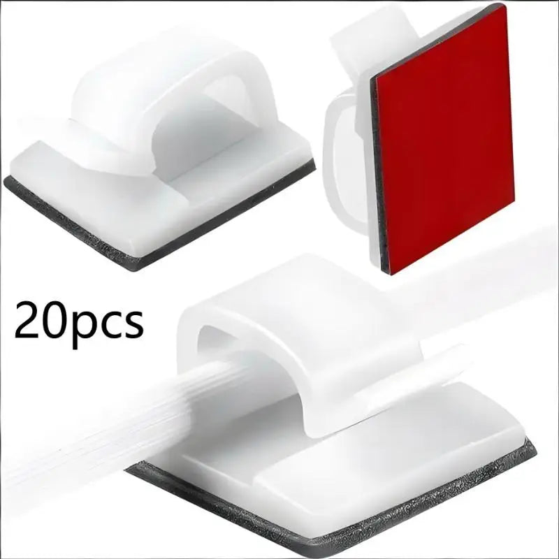 20-Pack Self-Adhesive Cable Organizer Clips for Desk & Wall Cable Management Clips PRIMED A3