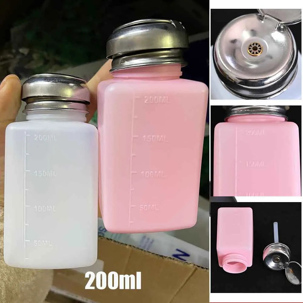 200ml Push-Down Pump Dispenser Bottle – Nail Polish Remover Nail Pump Dispenser PRIMED