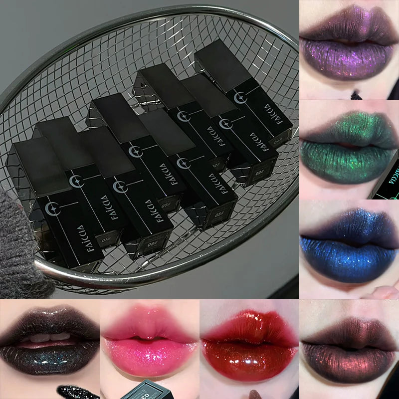 Glitter Lip Gloss 8 Shades – Metallic Pearlescent & Moisturizing Lip Gloss PRIMED