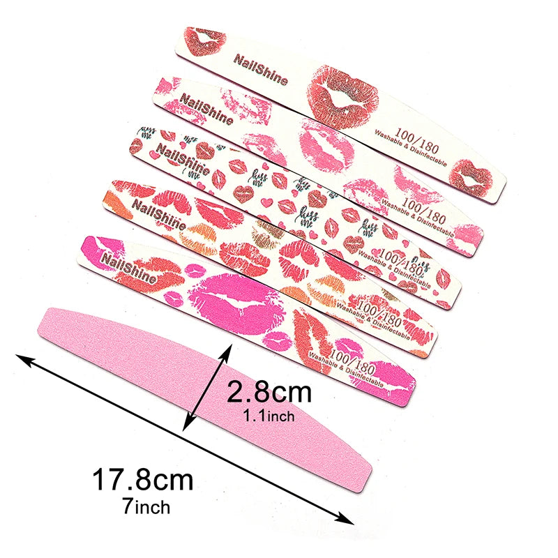 Professional Nail Files 100/180 Grit Buffer Block – 3/5/10 Pack