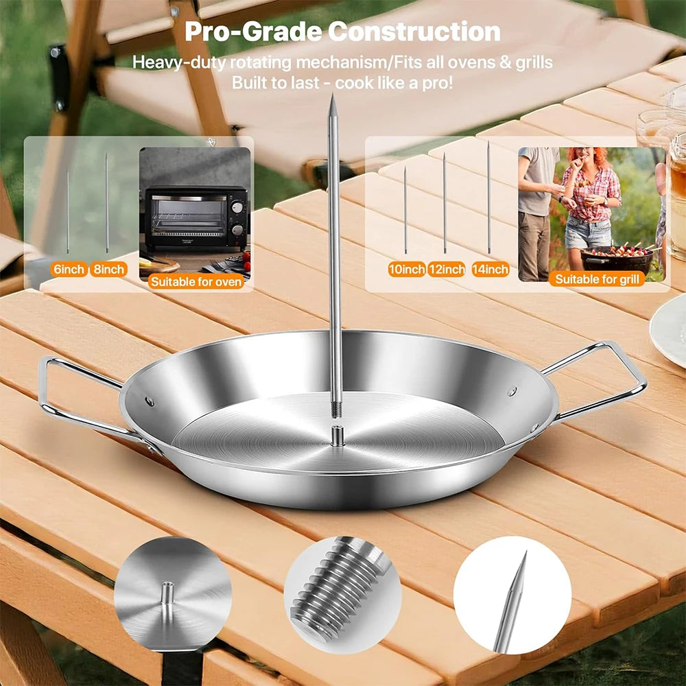 Vertical Al Pastor Skewer Stainless Steel BBQ Spit Stand BBQ Skewer Stand PRIMED