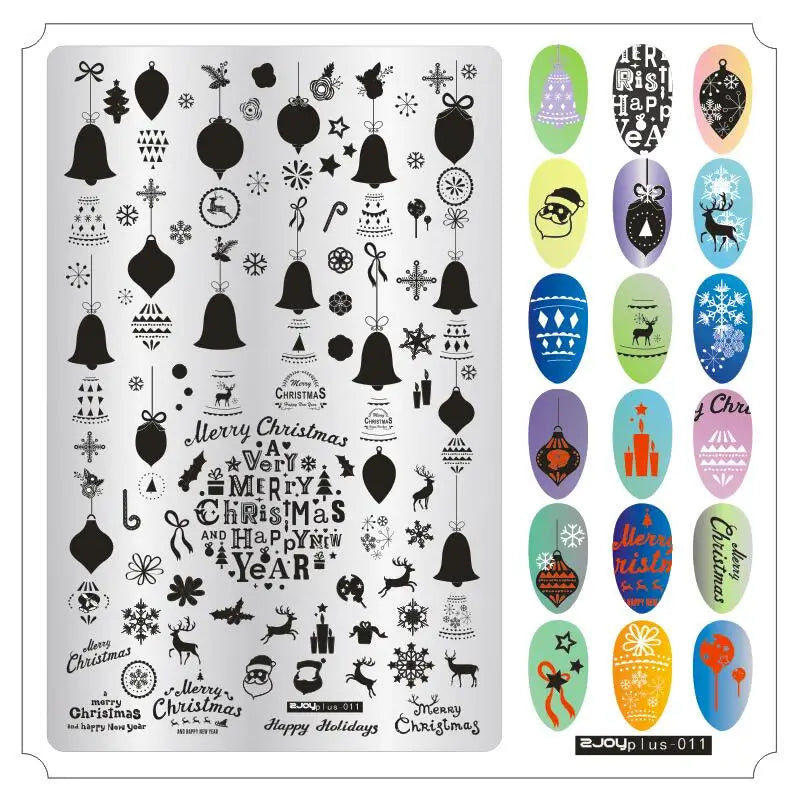 Large Nail Stamping Plate 9.5x14.5cm – Flowers, Animals & Geometry Nail Stamping Plate PRIMED 11