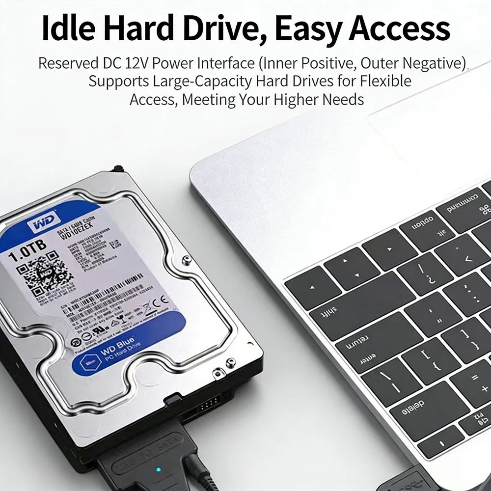 USB 3.0 SATA Adapter Cable for 2.5" SSD & HDD | UASP 6Gbps SATA USB Adapter PRIMED